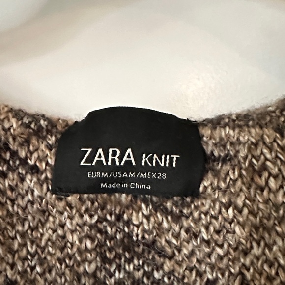 ZARA KNIT | Rare Vintage Cardigan Knit Houndstooth Sweater Hoodie - Picture 3 of 11